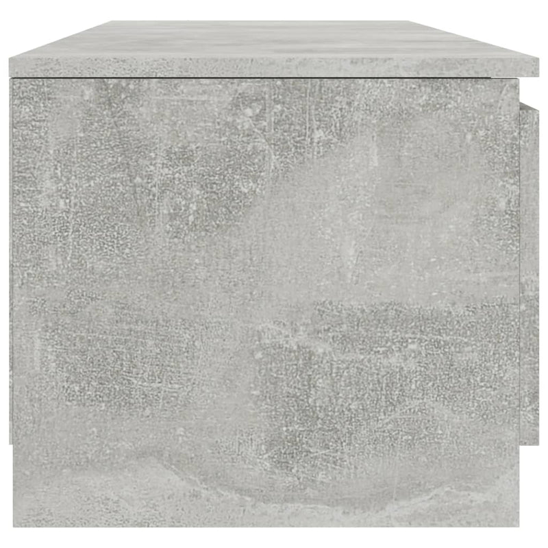 vidaXL TV Cabinet Concrete Grey 140x40x35.5 cm Engineered Wood