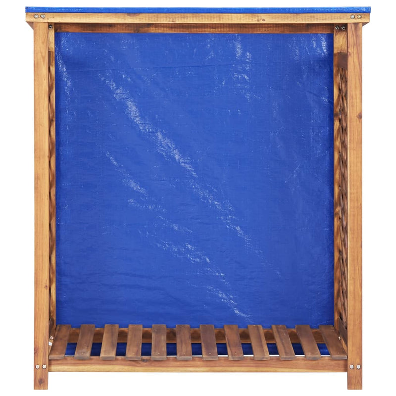 Firewood Storage Shed 105x38x115 cm Solid Acacia Wood