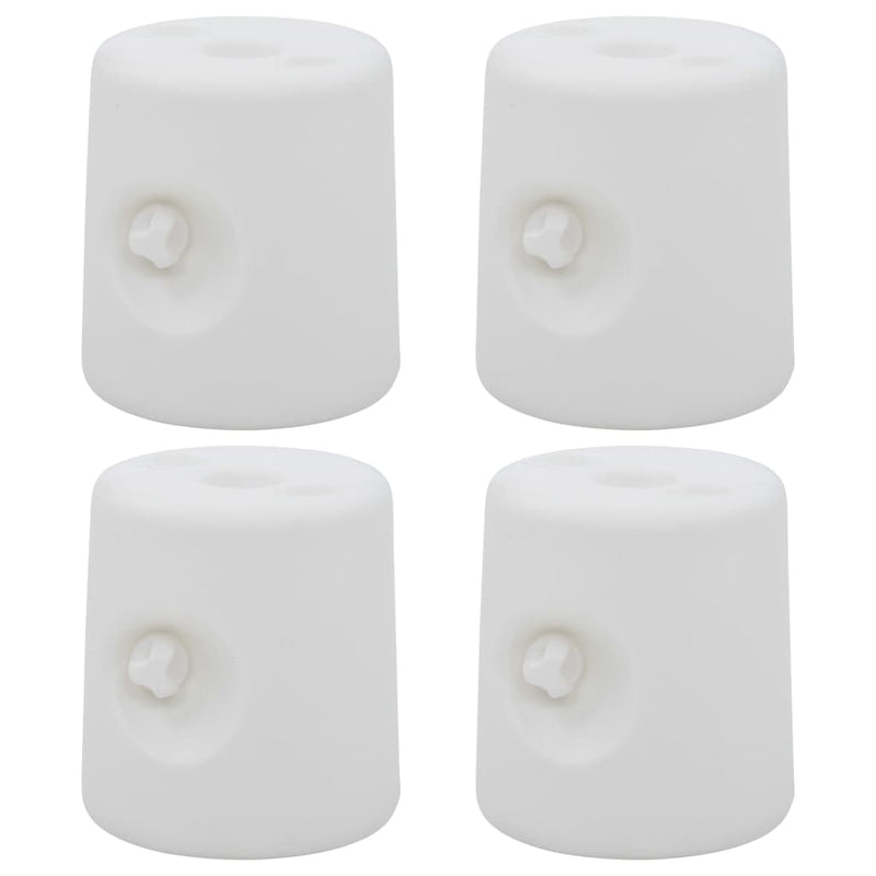 vidaXL Gazebo Weights 4 pcs PE White