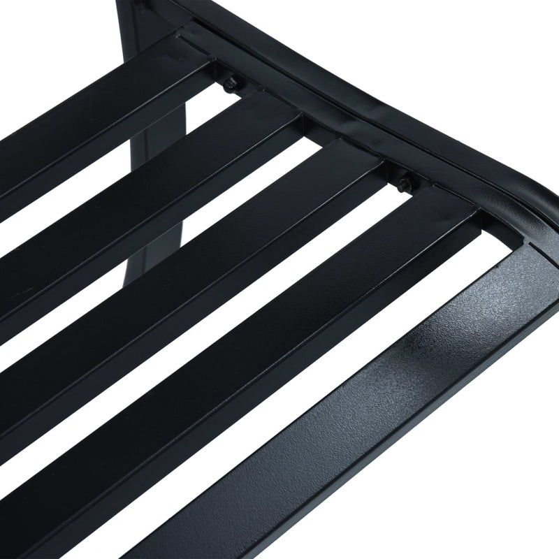 vidaXL Garden Bench 125 cm Black Steel