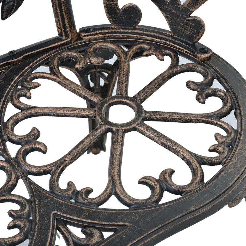 vidaXL Bistro Bench 100cm Bronze Cast Aluminium