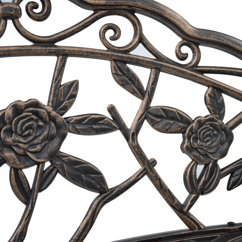 vidaXL Bistro Bench 100cm Bronze Cast Aluminium