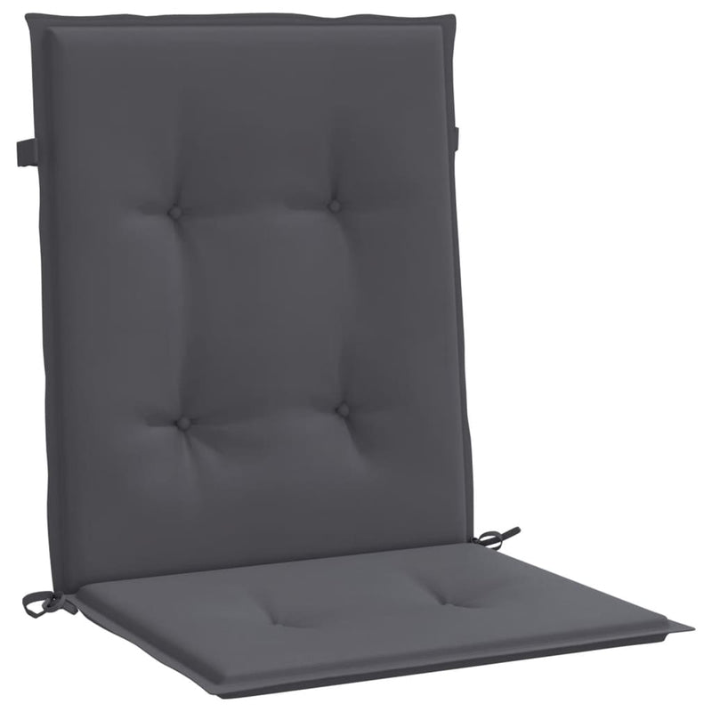 vidaXL Garden Lowback Chair Cushions 4 pcs Anthracite Oxford Fabric