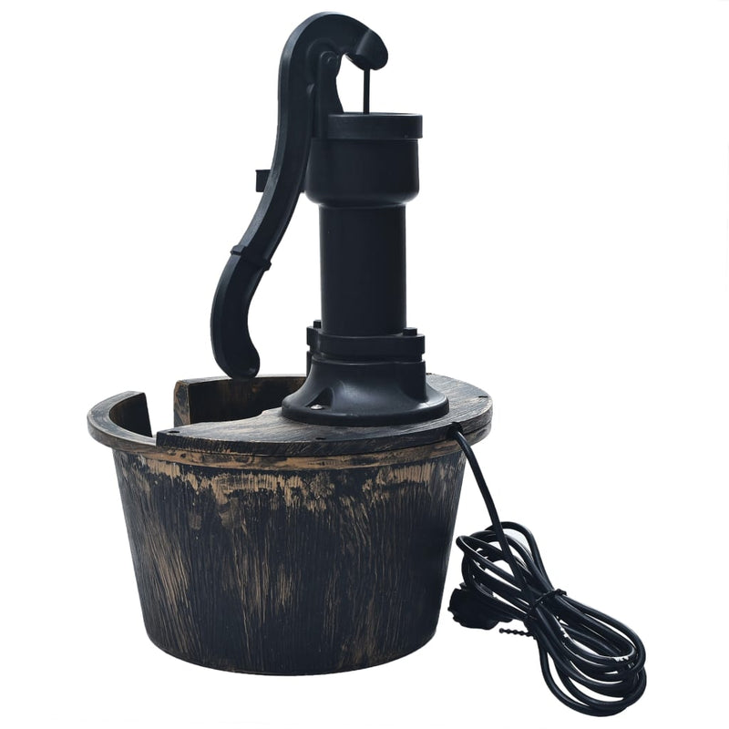 vidaXL Garden Water Fountain Barrel with Pump