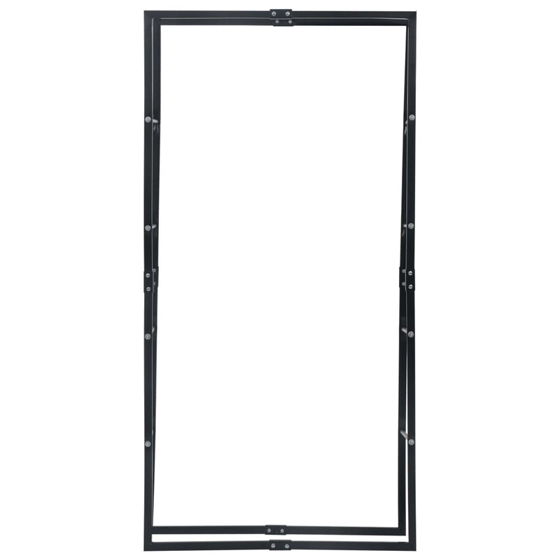 vidaXL Firewood Rack Black 100x25x200 cm Steel