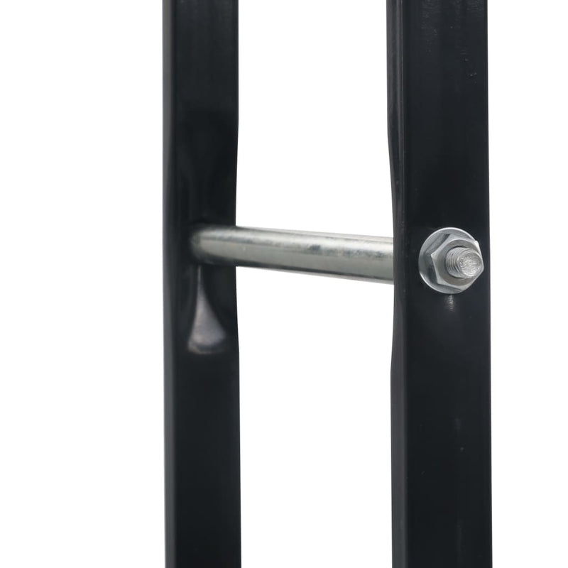 vidaXL Firewood Rack Black 100x25x200 cm Steel