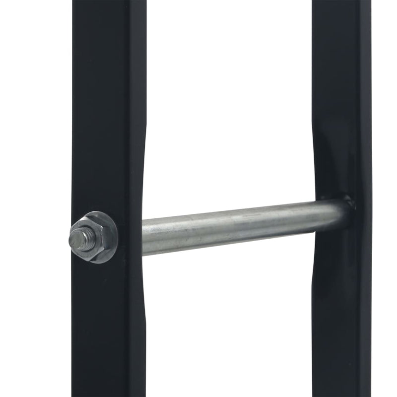 vidaXL Firewood Rack Black 100x25x100 cm Steel