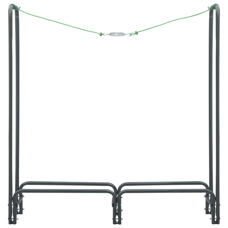 vidaXL Firewood Rack Anthracite 120x35x120 cm Steel