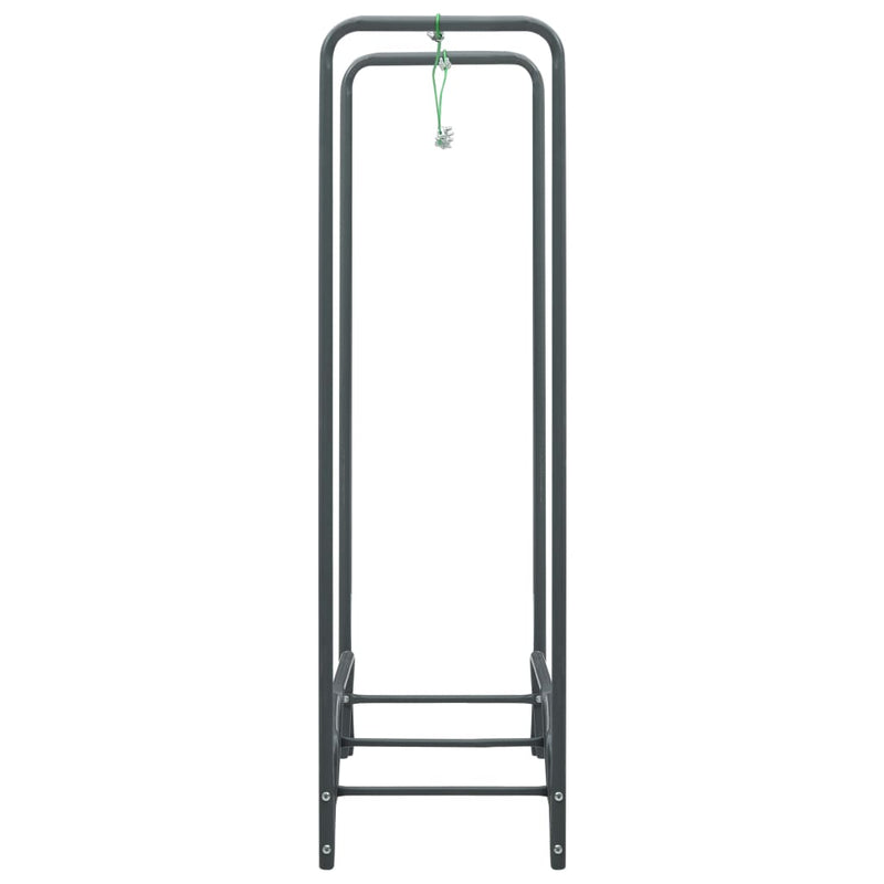 vidaXL Firewood Rack Anthracite 120x35x120 cm Steel