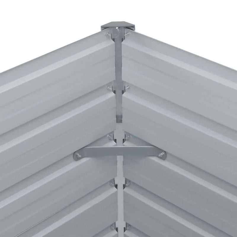 vidaXL Raised Garden Bed 160x80x77 cm Galvanised Steel Green