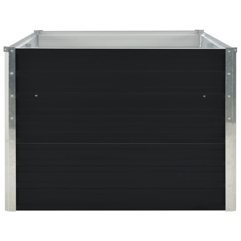 vidaXL Raised Garden Bed 160x80x45 cm Galvanised Steel Anthracite