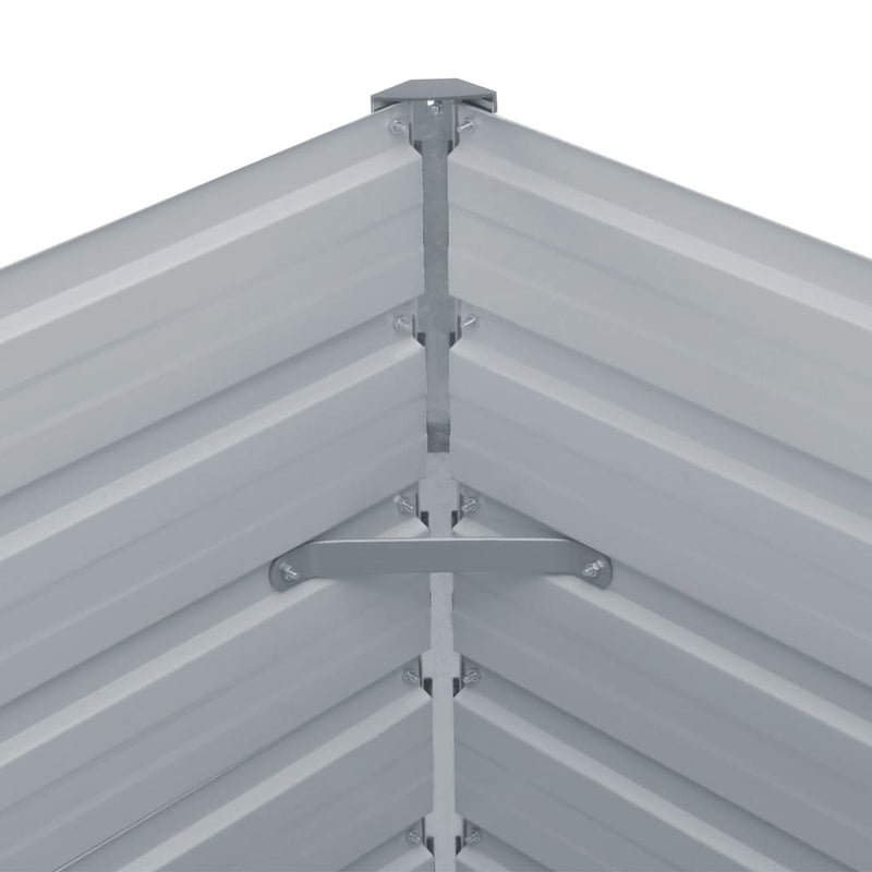 vidaXL Raised Garden Bed 100x100x45 cm Galvanised Steel Anthracite