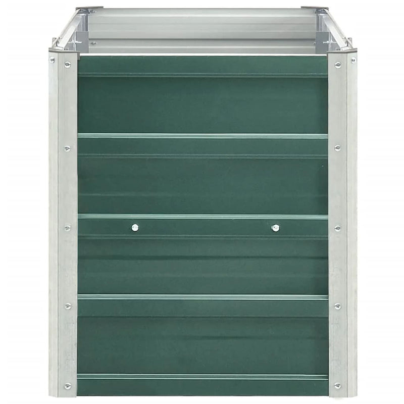 vidaXL Garden Raised Bed Galvanised Steel 240x40x45 cm Green