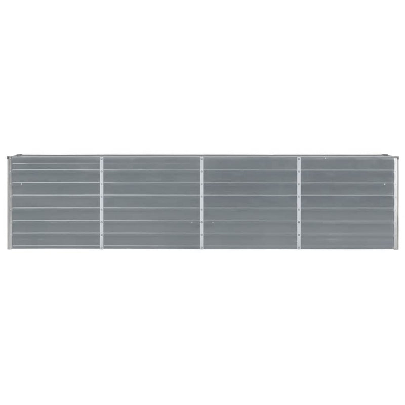 vidaXL Raised Garden Bed 320x40x77 cm Galvanised Steel Grey