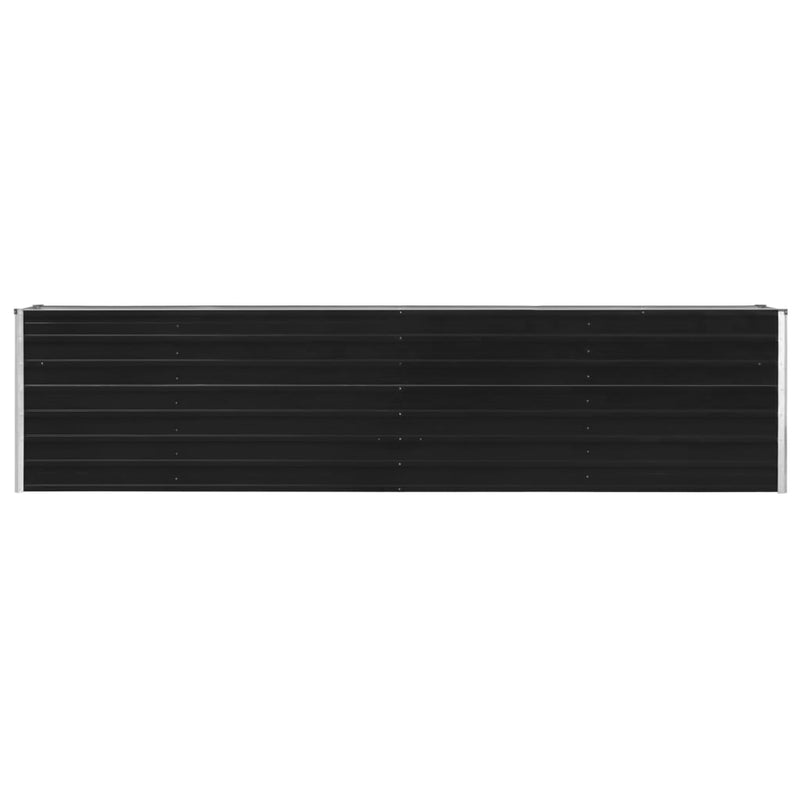 Raised Garden Bed 320x40x77 cm Galvanised Steel Anthracite