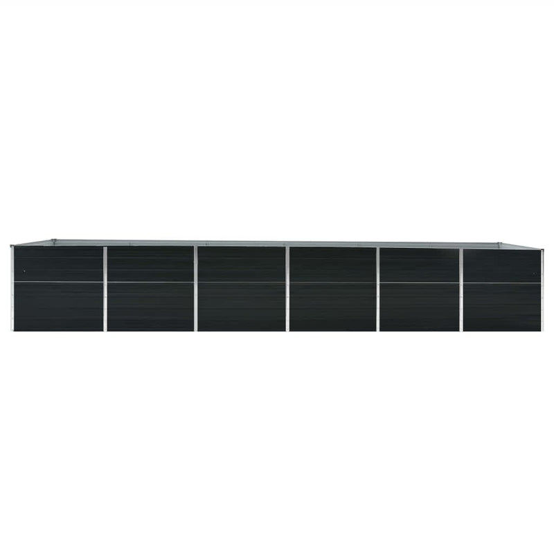 vidaXL Garden Raised Bed Galvanised Steel 480x80x77 cm Anthracite