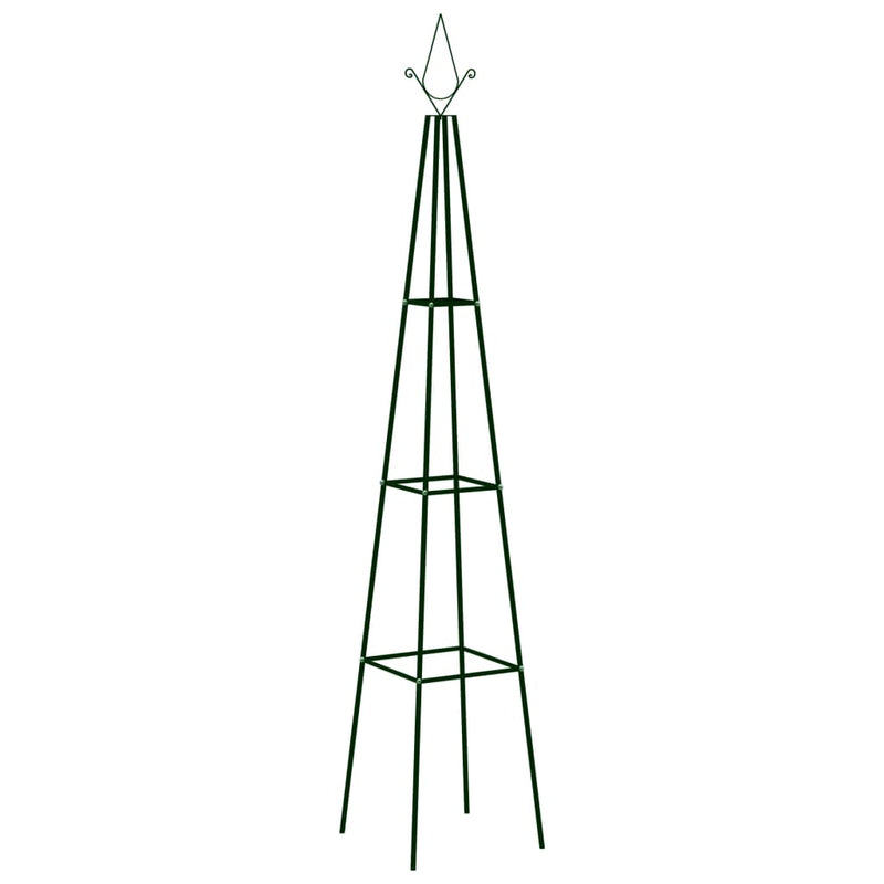 vidaXL Garden Climbing Plant Racks 2 pcs Dark Green 35x35x195 cm Iron
