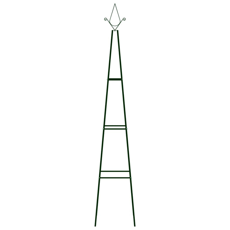 vidaXL Garden Climbing Plant Racks 2 pcs Dark Green 35x35x195 cm Iron