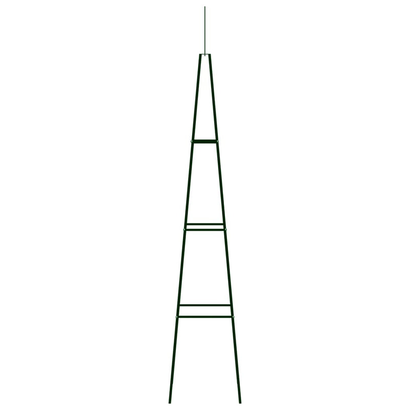 vidaXL Garden Climbing Plant Racks 2 pcs Dark Green 35x35x195 cm Iron
