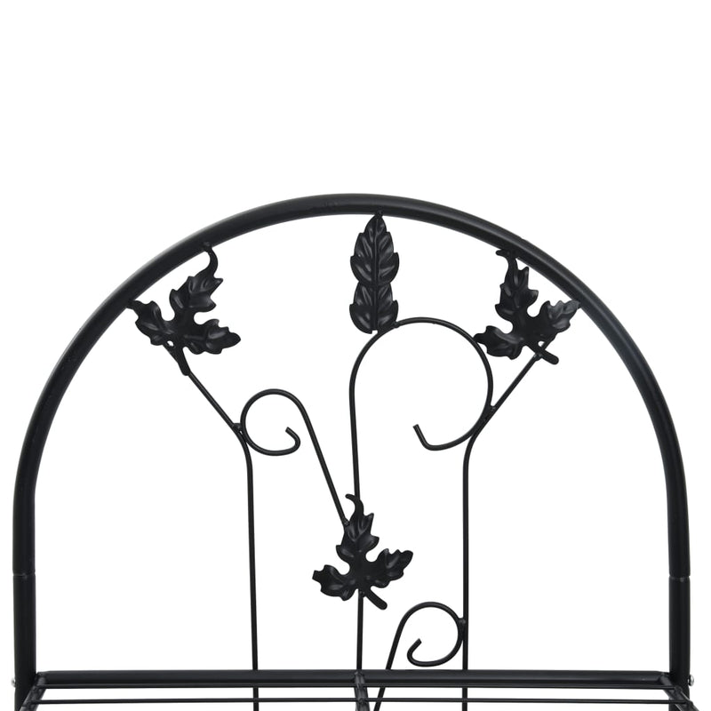 vidaXL 3-Layer Plant Rack Black 52x28x128 cm Iron