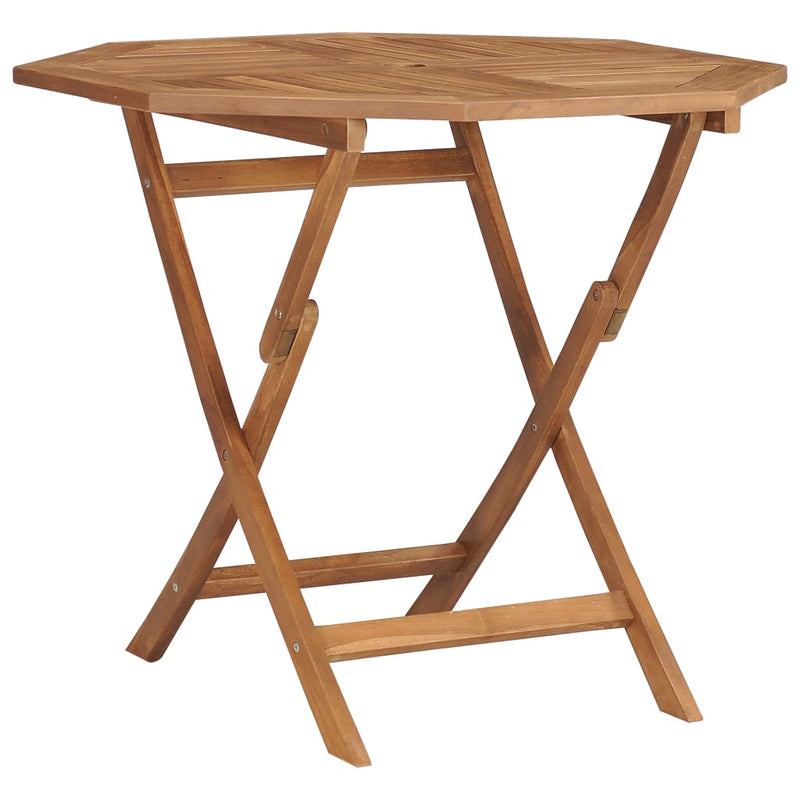 vidaXL Folding Garden Table 85x85x76 cm Solid Teak Wood