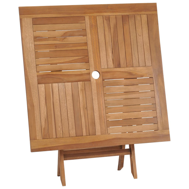 vidaXL Folding Garden Table 85x85x76 cm Solid Teak Wood