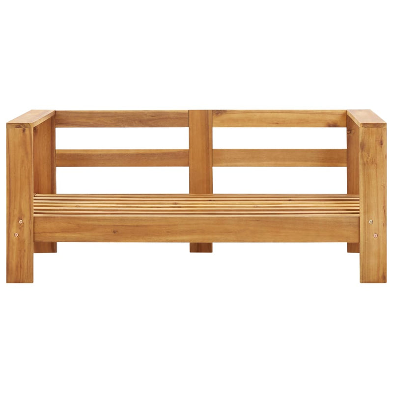 vidaXL Garden Sofa Bench with Cushions 140 cm Solid Acacia Wood Grey