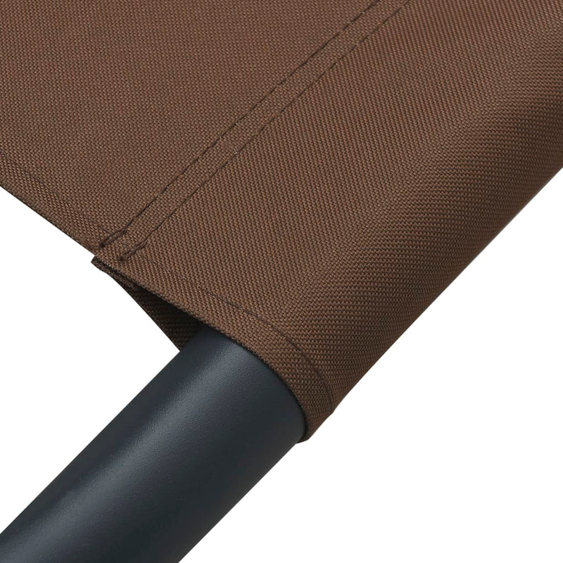 vidaXL Outdoor Lounge Bed with Canopy & Pillow Brown