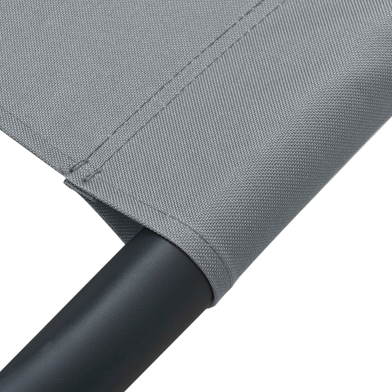vidaXL Outdoor Lounge Bed with Canopy & Pillow Grey