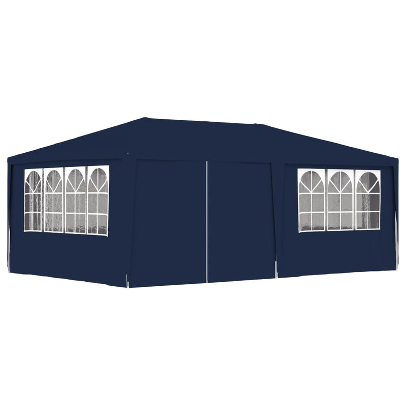 vidaXL Professional Party Tent with Side Walls 4x6 m Blue 90 g/m²