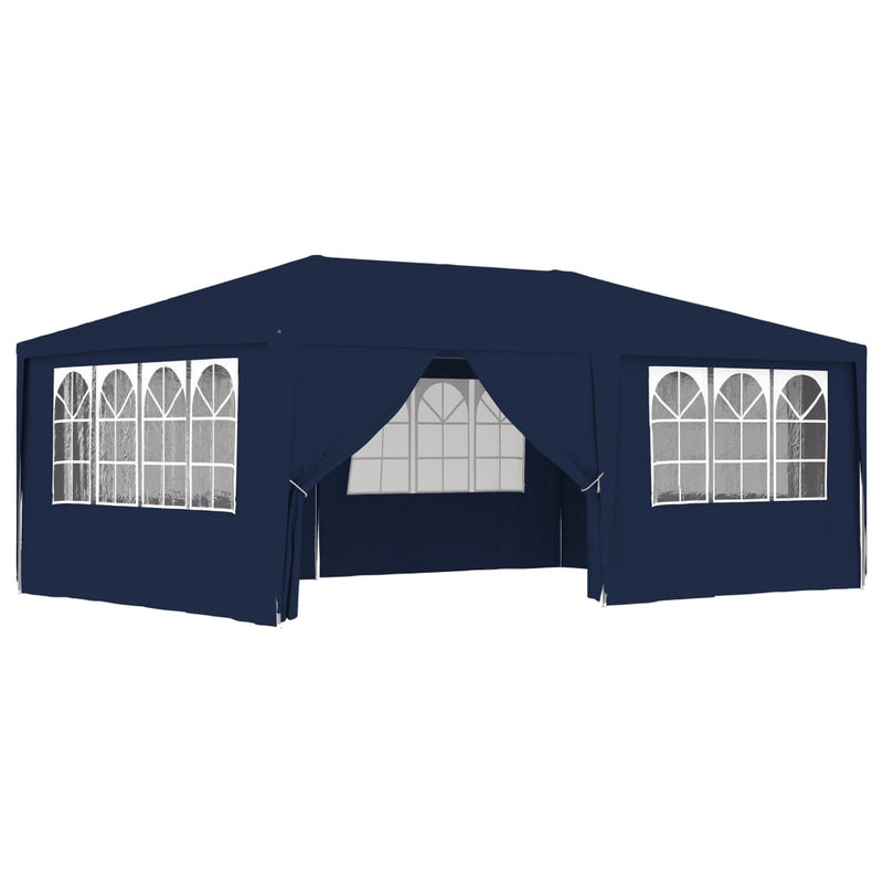 vidaXL Professional Party Tent with Side Walls 4x6 m Blue 90 g/m²