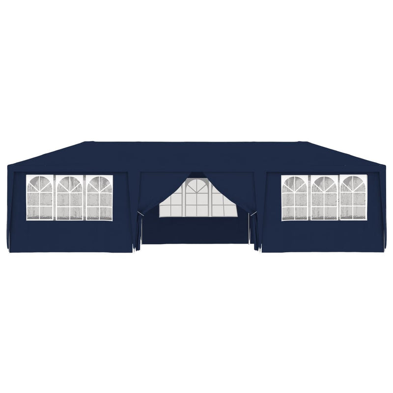 vidaXL Professional Party Tent with Side Walls 4x9 m Blue 90 g/m²