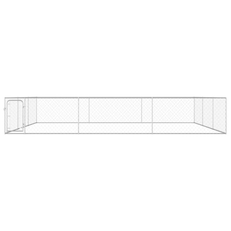 vidaXL Outdoor Dog Kennel Galvanised Steel 6x6x1 m