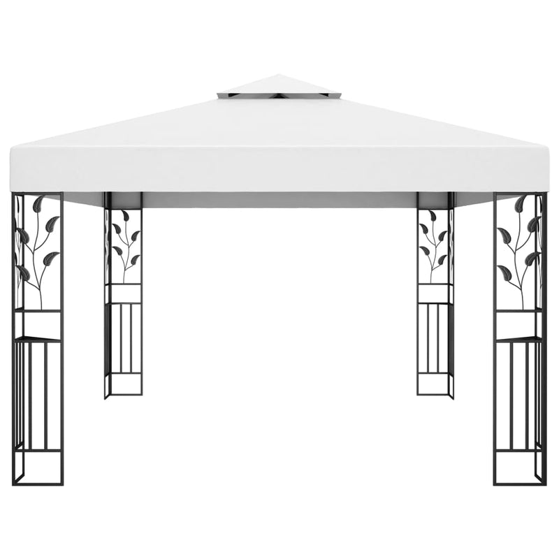 vidaXL Gazebo with Double Roof 3x4 m White