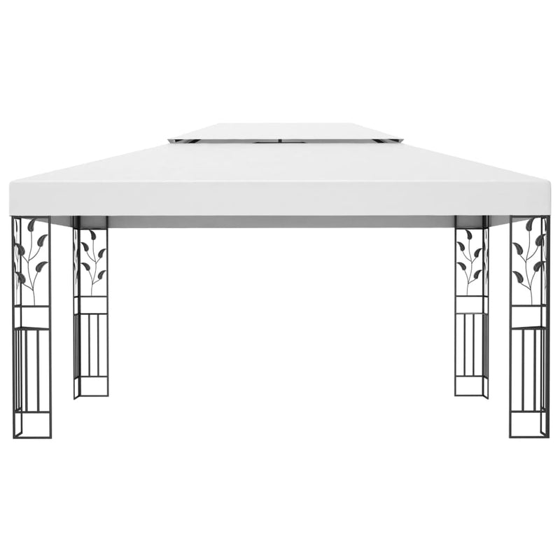 vidaXL Gazebo with Double Roof 3x4 m White