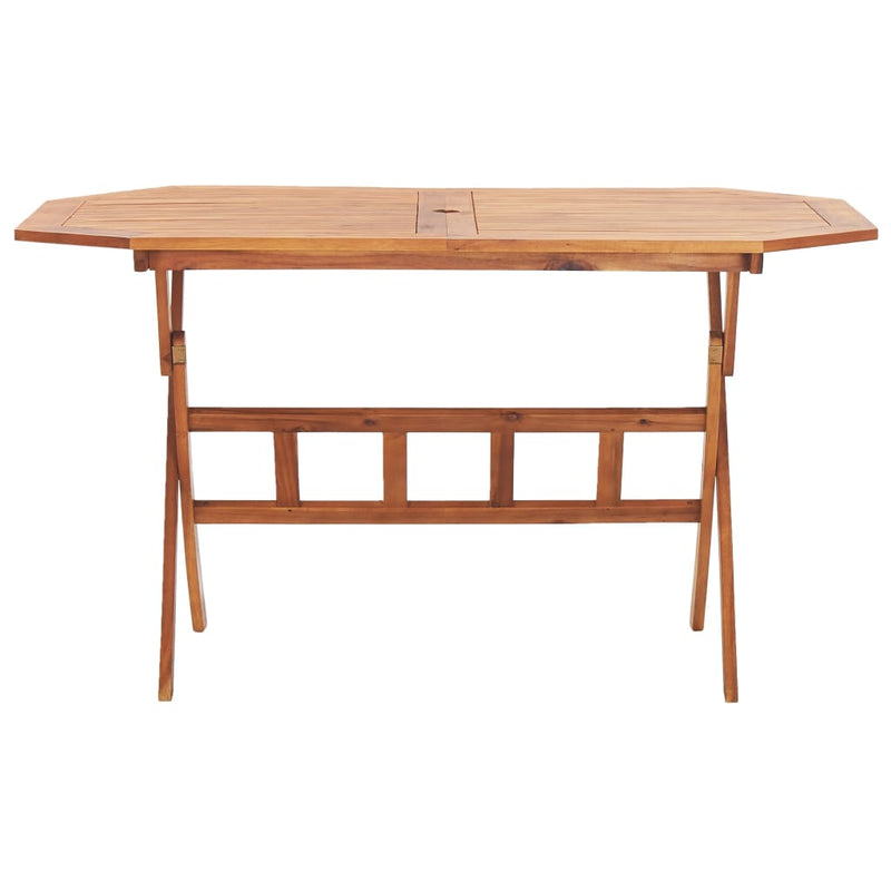 Folding Garden Table 135x85x75 cm Solid Acacia Wood