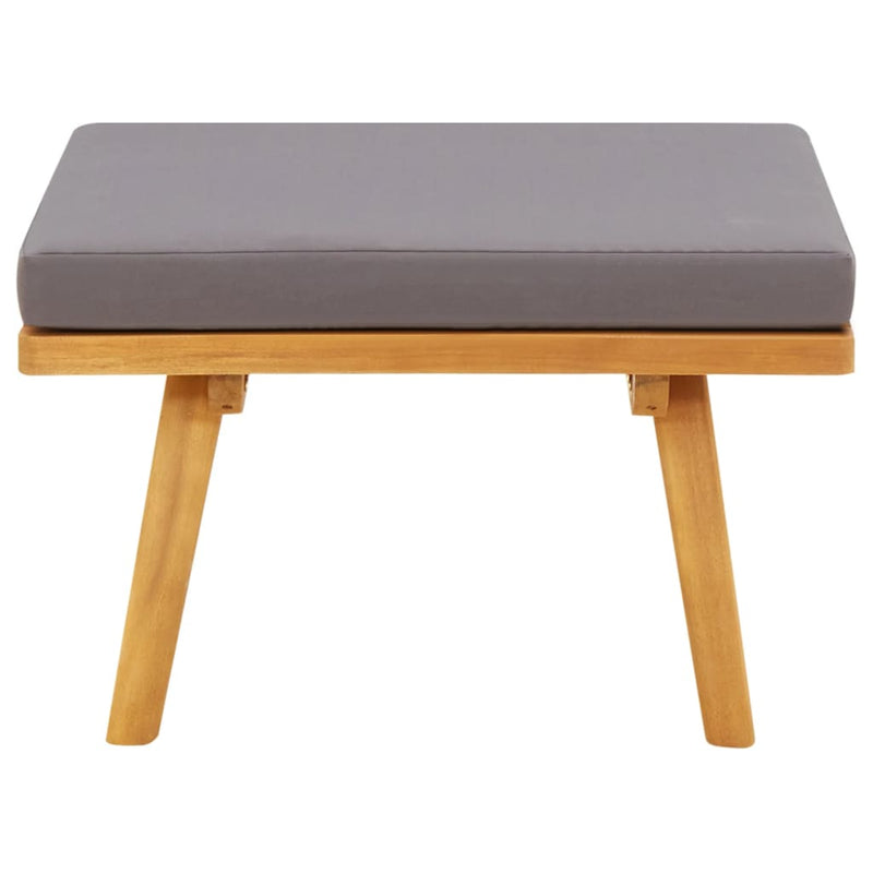 vidaXL Garden Footstool with Cushion 60x60x29 cm Solid Acacia Wood