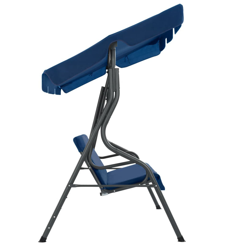vidaXL Garden Swing Bench Dark Blue 170x110x153 cm Fabric
