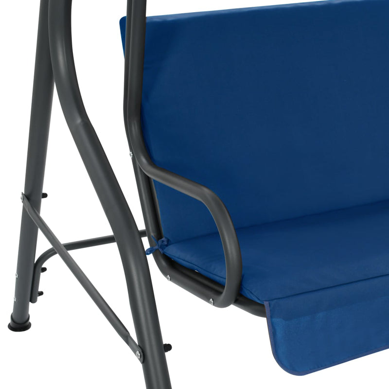 vidaXL Garden Swing Bench Dark Blue 170x110x153 cm Fabric