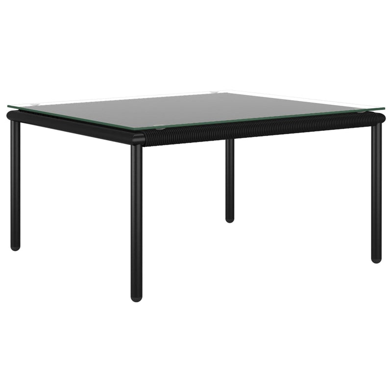 vidaXL 6 Piece Garden Lounge Set with Cushions Black PVC
