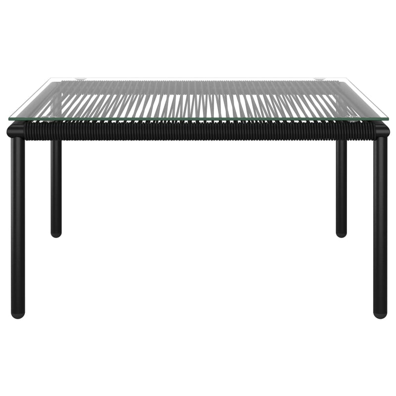 vidaXL 8 Piece Garden Lounge Set with Cushions Black PVC