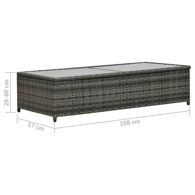 vidaXL 4 Piece Garden Lounge Set with Cushions Poly Rattan Anthracite