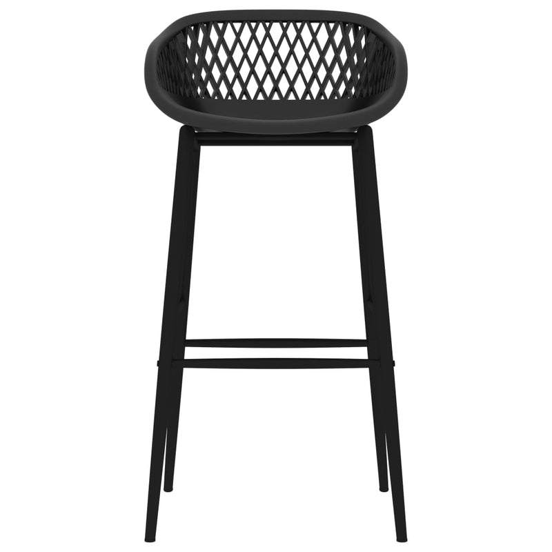 vidaXL Bar Chairs 4 pcs Black