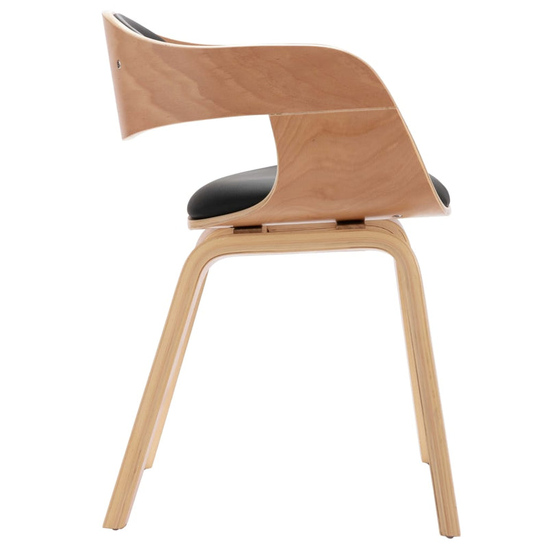 vidaXL Dining Chairs 2 pcs Bent Wood and Faux Leather