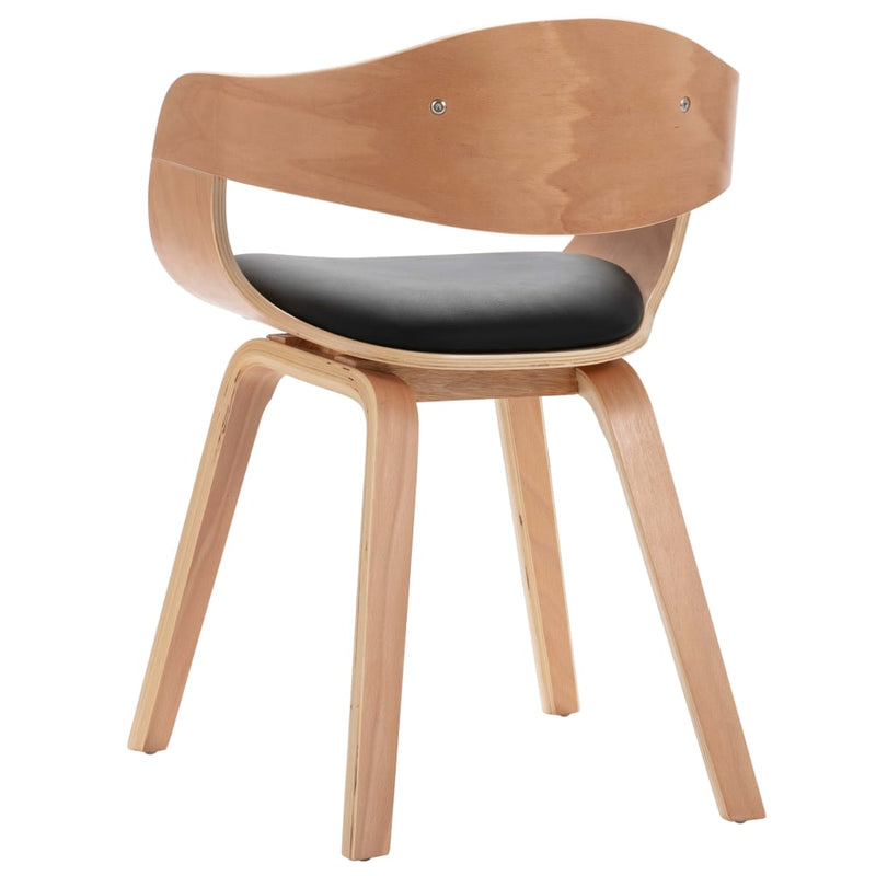 vidaXL Dining Chairs 2 pcs Bent Wood and Faux Leather