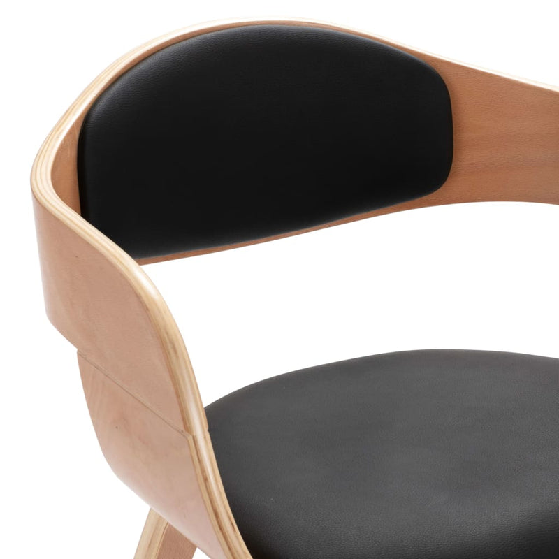 vidaXL Dining Chairs 2 pcs Bent Wood and Faux Leather