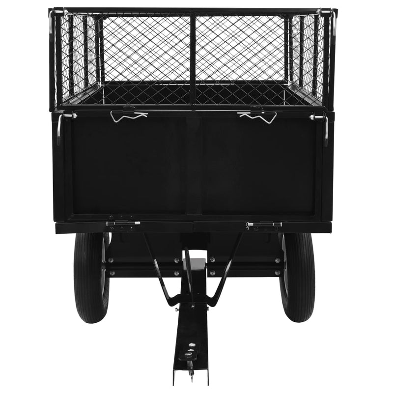 vidaXL Tipping Trailer for Lawn Mower 300 kg Load