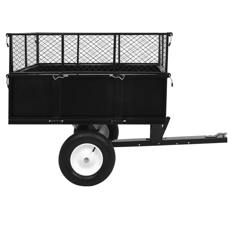 vidaXL Tipping Trailer for Lawn Mower 300 kg Load