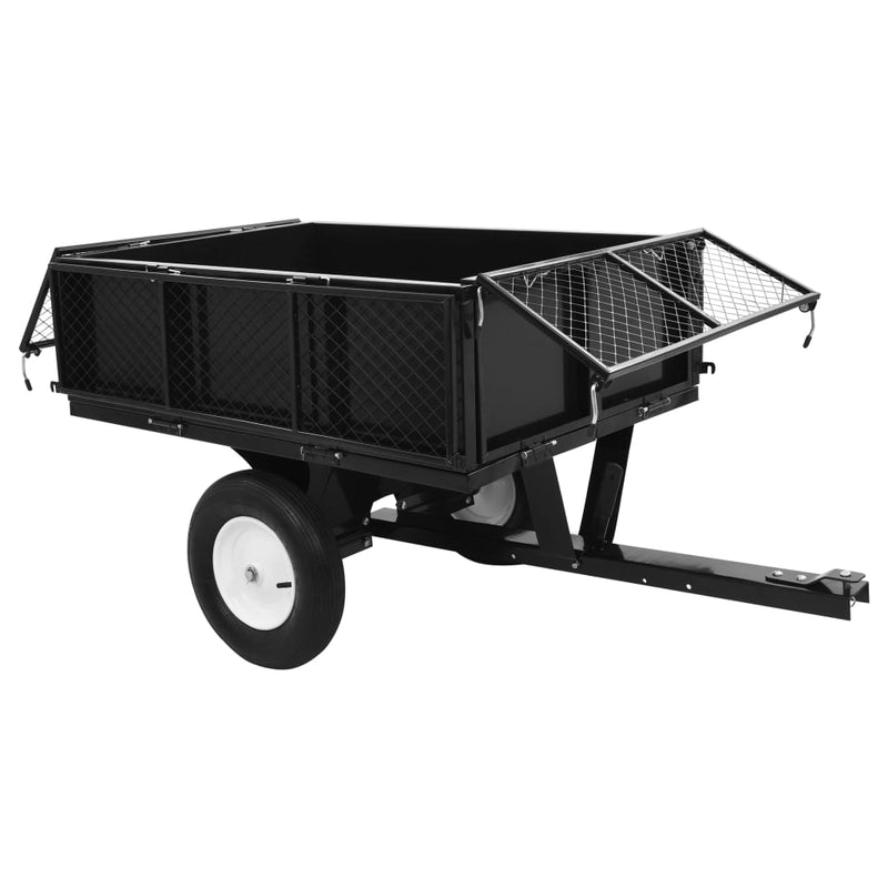 vidaXL Tipping Trailer for Lawn Mower 300 kg Load