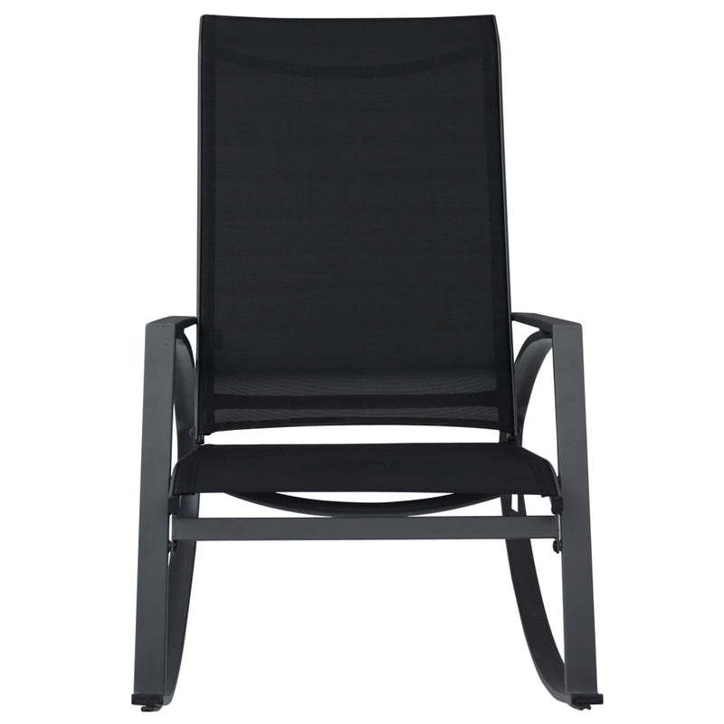 vidaXL Garden Rocking Chairs 2 pcs Textilene Black